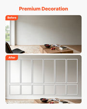 Wall Molding 6 Pack, Wainscoting Panels Kit, Lightweight Paintable Polystyrene, Easy to Install, Waterproof V952-QMSTJBYXTGGZR3GIF001V0