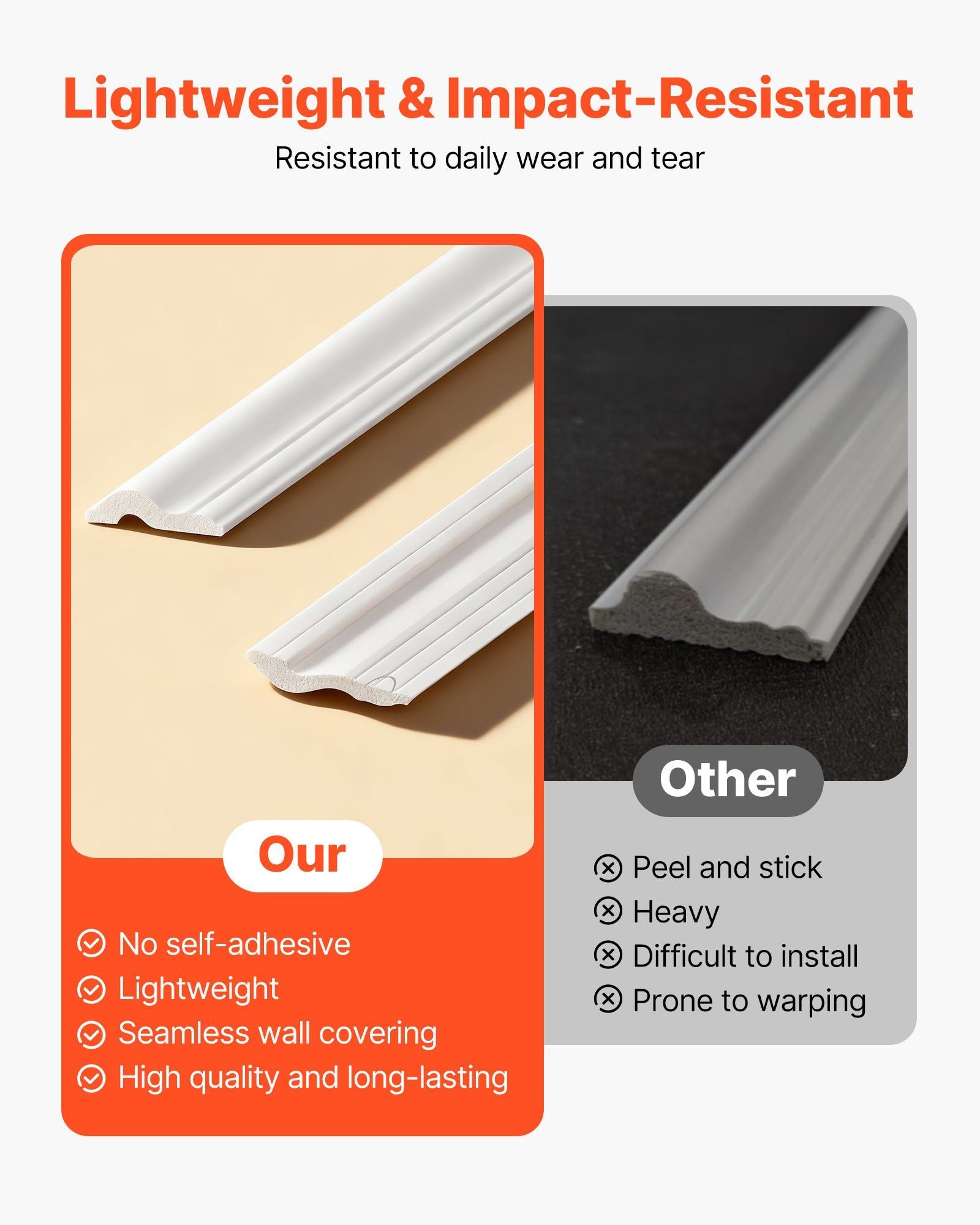 Wall Molding 6 Pack, Wainscoting Panels Kit, Lightweight Paintable Polystyrene, Easy to Install, Waterproof V952-QMSTJBYXTGGZR3GIF001V0