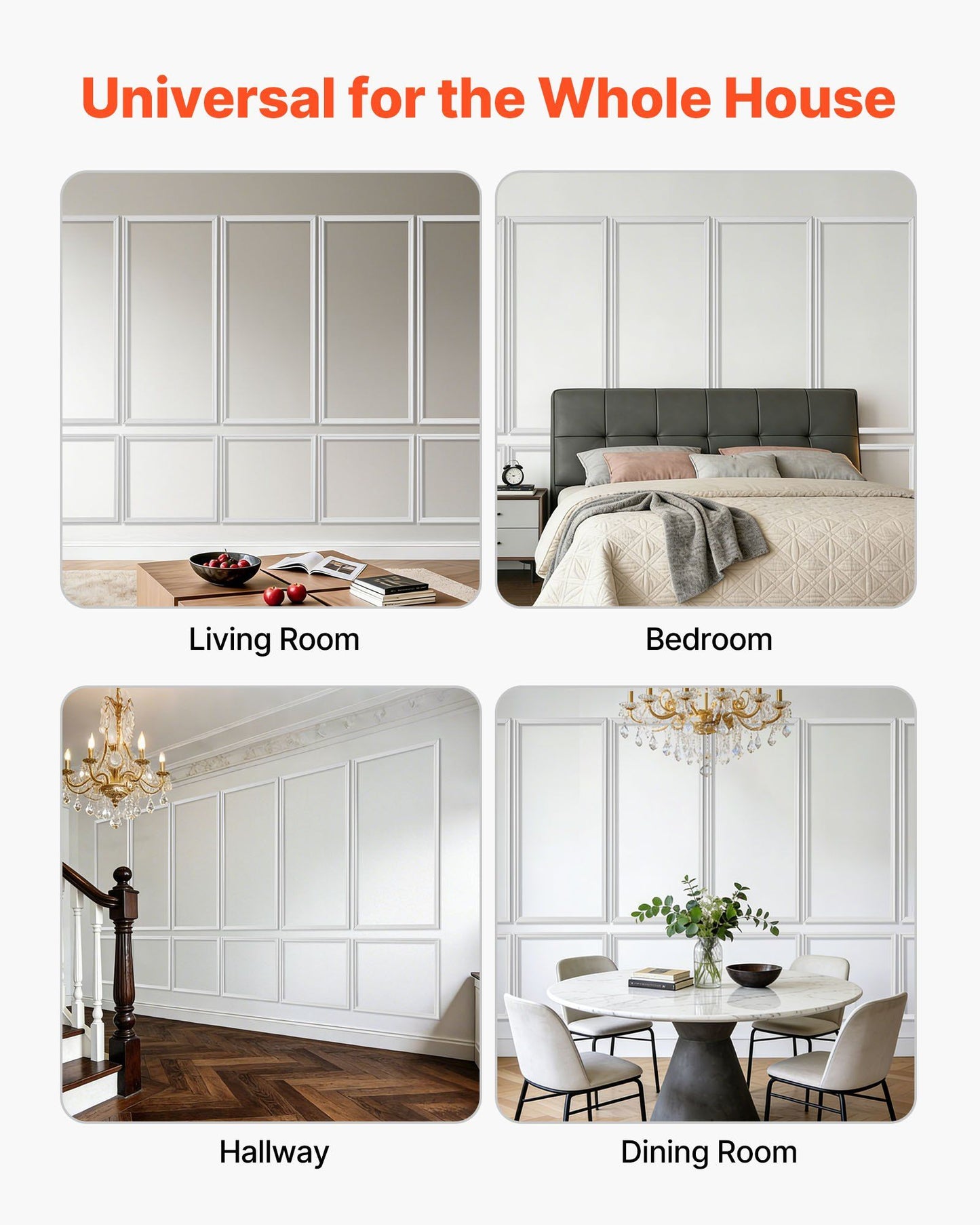 Wall Molding 6 Pack, Wainscoting Panels Kit, Lightweight Paintable Polystyrene, Easy to Install, Waterproof V952-QMSTJBYXTGGZR3GIF001V0