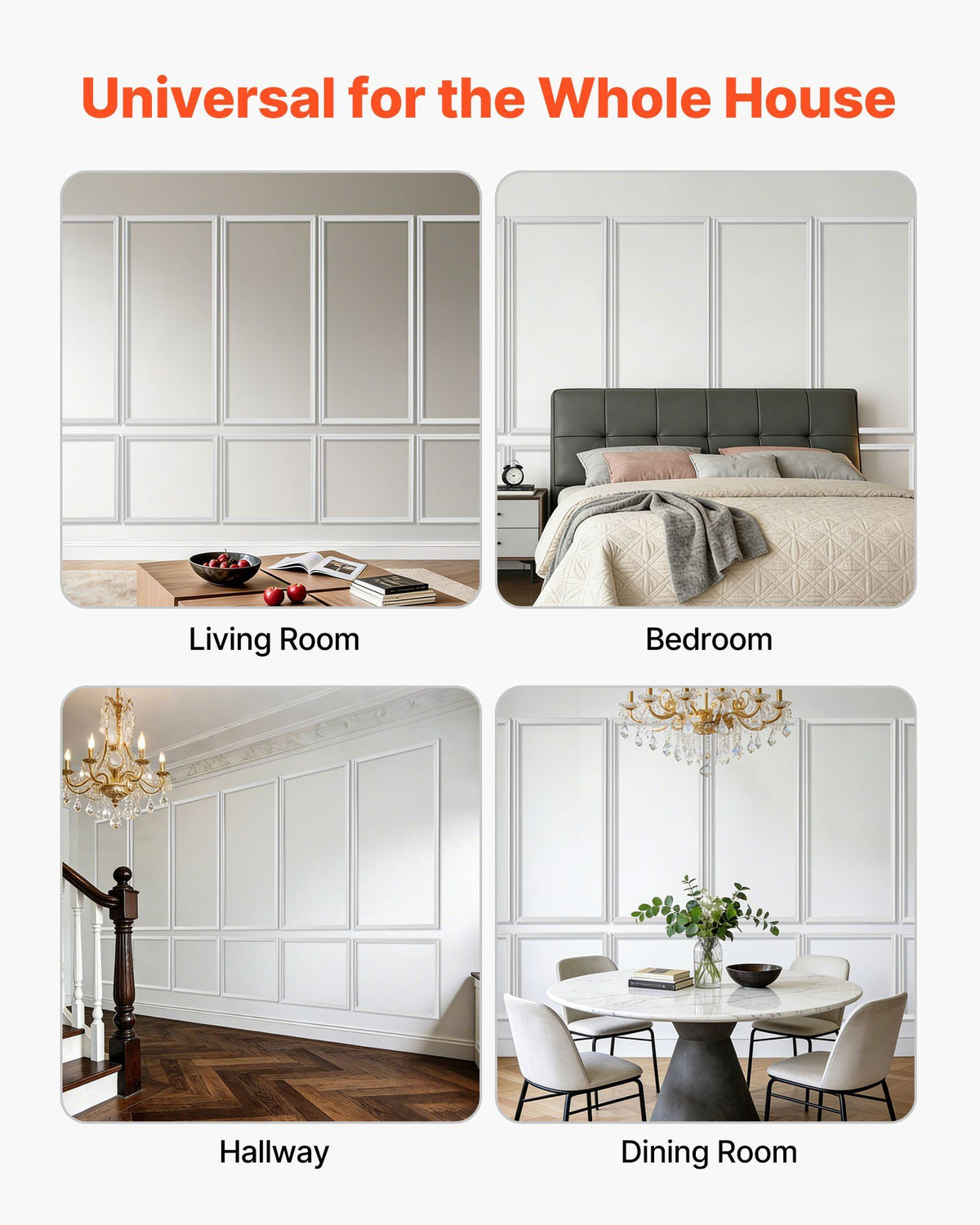 Wall Molding 6 Pack, Wainscoting Panels Kit, Lightweight Paintable Polystyrene, Easy to Install, Waterproof V952-QMSTJBYXTGGZR3GIF001V0