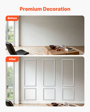 Wall Molding 3 Pack, Wainscoting Panels Kit, Lightweight Paintable Polystyrene, Easy to Install, Waterproof V952-QMSTJBYXTGGZTSDCK001V0