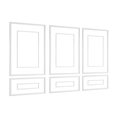 Wall Molding 3 Pack, Wainscoting Panels Kit with Dual-Line Wide & Narrow Profile, Lightweight Paintable V952-QMSTJBYXWS319E0MN001V0