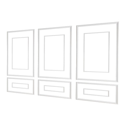 Wall Molding 3 Pack, Wainscoting Panels Kit with Dual-Line Wide & Narrow Profile, Lightweight Paintable V952-QMSTJBYXWS319E0MN001V0