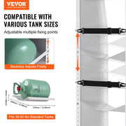 Refrigerant Tank Rack, with 3 x 30-50lb Bottle Tanks, Cylinder Tank Rack 372 x 355 x 1170mm, Refrigerant V952-QPCFJ13INCH1FNYLJV0