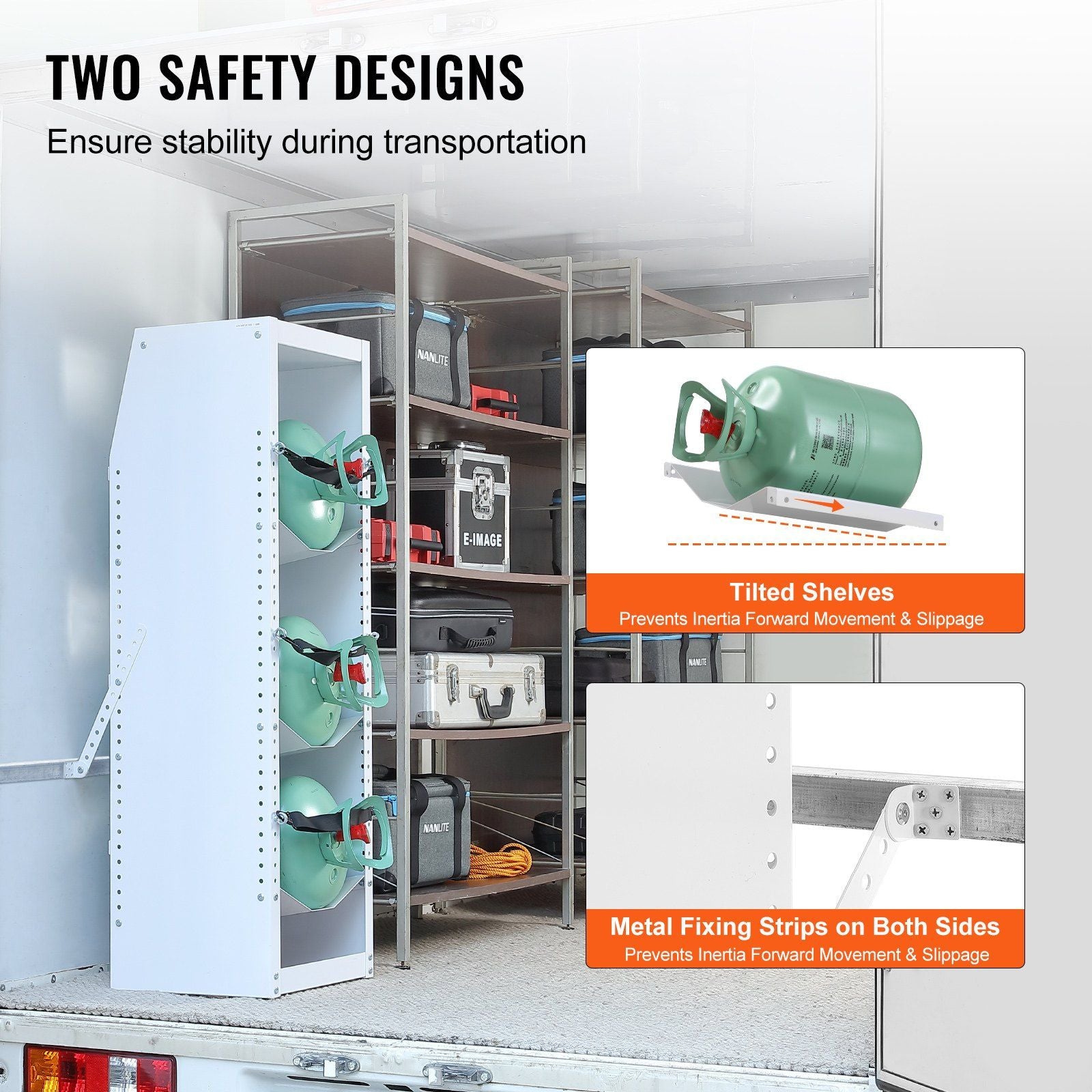 Refrigerant Tank Rack, with 3 x 30-50lb Bottle Tanks, Cylinder Tank Rack 372 x 355 x 1170mm, Refrigerant V952-QPCFJ13INCH1FNYLJV0
