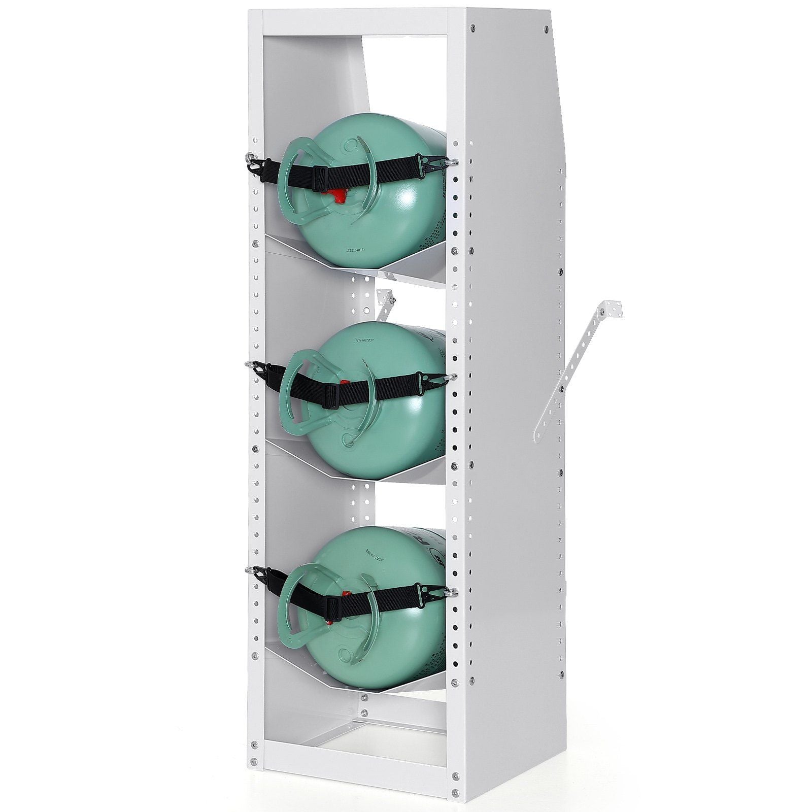 Refrigerant Tank Rack, with 3 x 30-50lb Bottle Tanks, Cylinder Tank Rack 372 x 355 x 1170mm, Refrigerant V952-QPCFJ13INCH1FNYLJV0