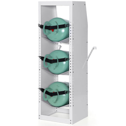 Refrigerant Tank Rack, with 3 x 30-50lb Bottle Tanks, Cylinder Tank Rack 372 x 355 x 1170mm, Refrigerant V952-QPCFJ13INCH1FNYLJV0