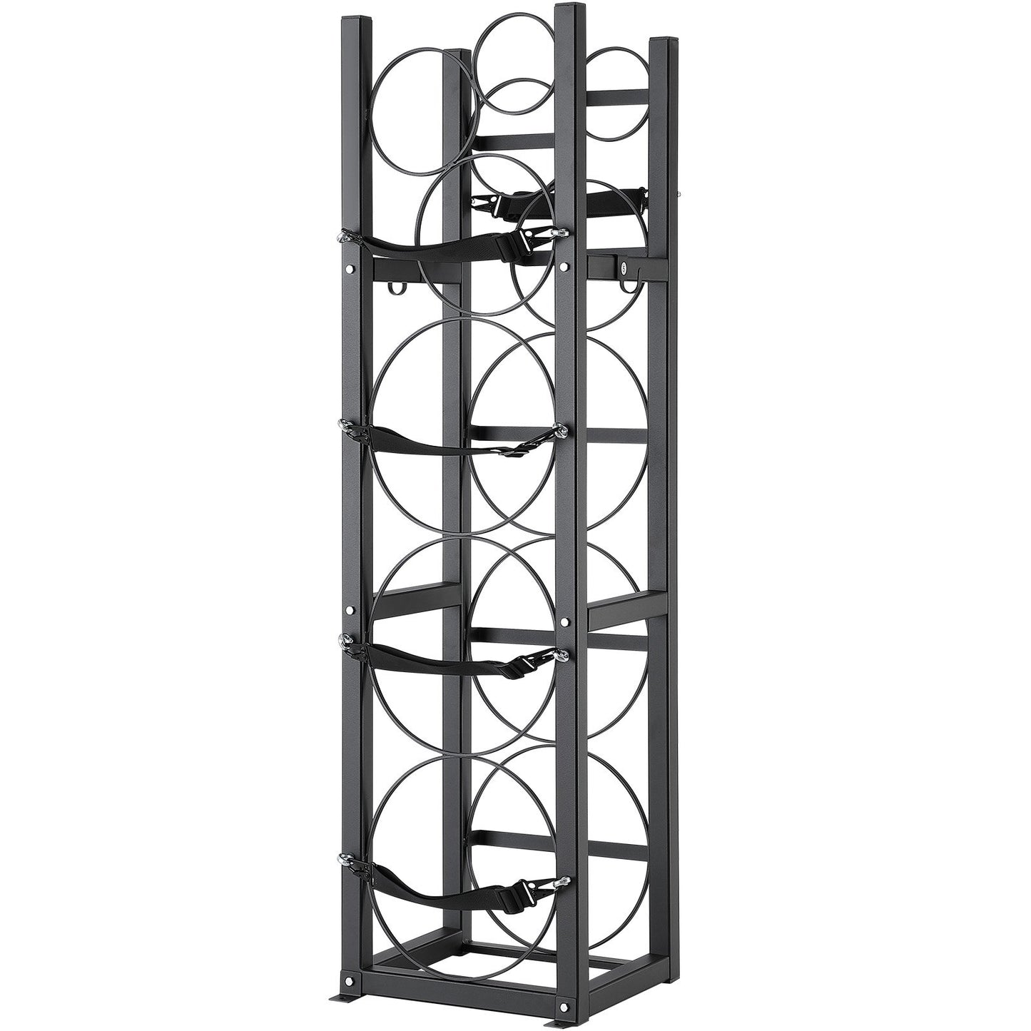 Refrigerant Tank Rack, with 3 x 30lbs and Other 3 Small Bottle Tanks, Cylinder Tank Rack 12.79x12.99x47.12 V952-QPCFJ305MM283UO4CV0