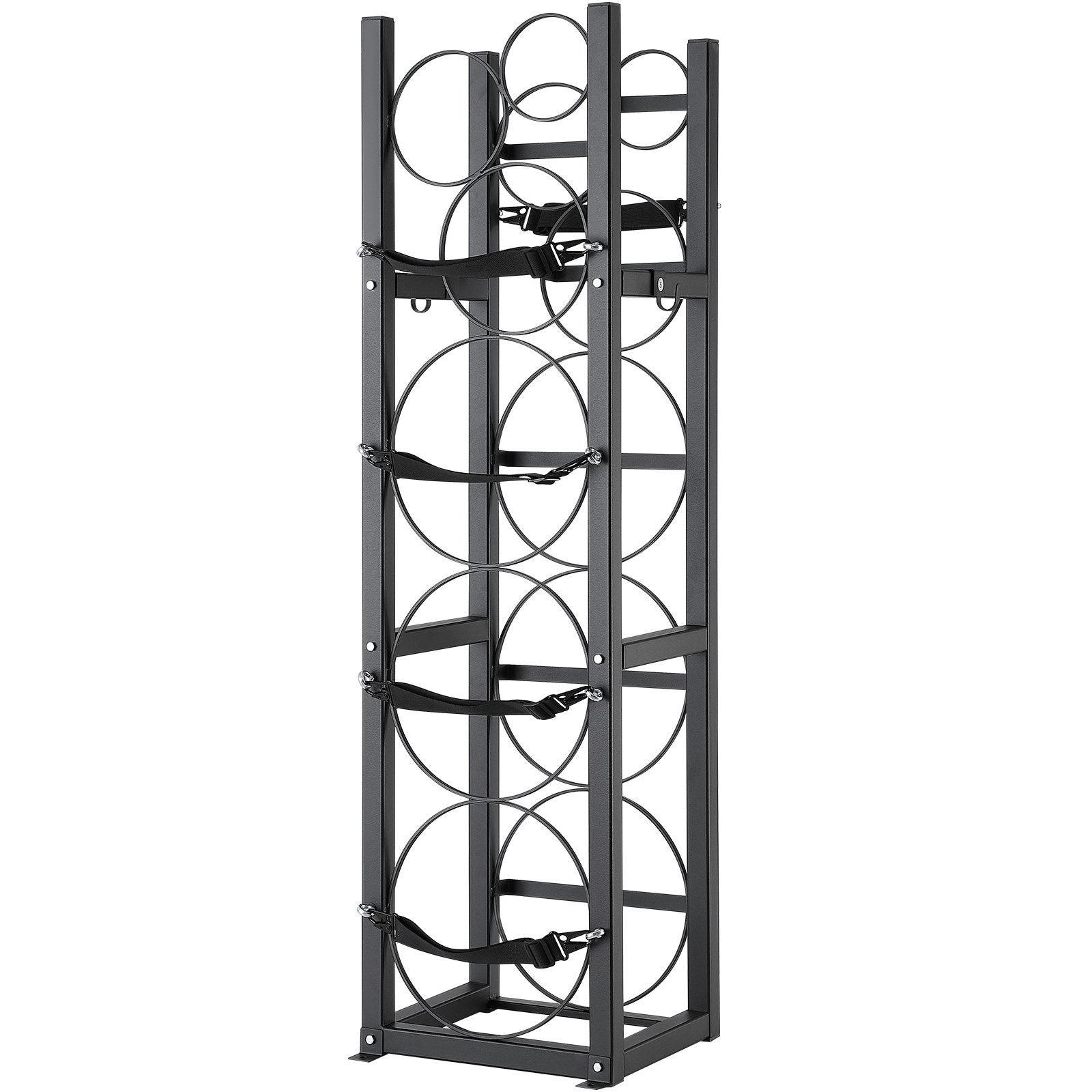 Refrigerant Tank Rack, with 3 x 30lbs and Other 3 Small Bottle Tanks, Cylinder Tank Rack 12.79x12.99x47.12 V952-QPCFJ305MM283UO4CV0