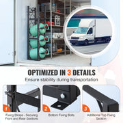 Refrigerant Tank Rack, with 3 x 30lbs and Other 3 Small Bottle Tanks, Cylinder Tank Rack 12.79x12.99x47.12 V952-QPCFJ305MM283UO4CV0
