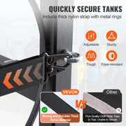 Refrigerant Tank Rack, with 3 x 30lbs and Other 3 Small Bottle Tanks, Cylinder Tank Rack 12.79x12.99x47.12 V952-QPCFJ305MM283UO4CV0