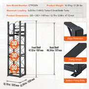 Refrigerant Tank Rack, with 3 x 30lbs and Other 3 Small Bottle Tanks, Cylinder Tank Rack 12.79x12.99x47.12 V952-QPCFJ305MM283UO4CV0