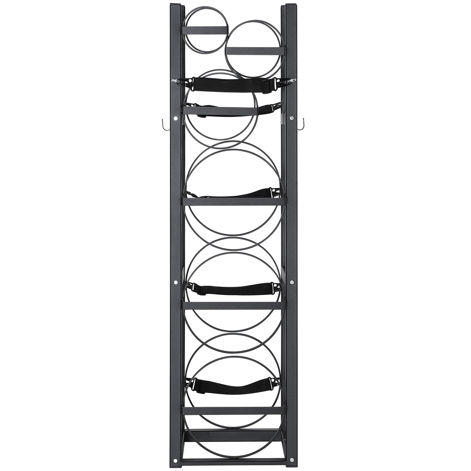 Refrigerant Tank Rack, with 3 x 30lbs and Other 3 Small Bottle Tanks, Cylinder Tank Rack 12.79x12.99x47.12 V952-QPCFJ305MM283UO4CV0