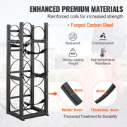 Refrigerant Tank Rack, with 2 x 30lbs and Other 3 Small Bottle Tanks, Cylinder Tank Rack 12.79x12.99x47.12 V952-QPCFJ305MM28FNID7V0