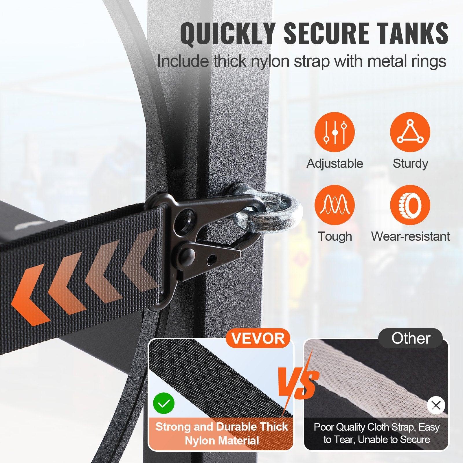 Refrigerant Tank Rack, with 2 x 30lbs and Other 3 Small Bottle Tanks, Cylinder Tank Rack 12.79x12.99x47.12 V952-QPCFJ305MM28FNID7V0