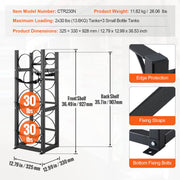 Refrigerant Tank Rack, with 2 x 30lbs and Other 3 Small Bottle Tanks, Cylinder Tank Rack 12.79x12.99x47.12 V952-QPCFJ305MM28FNID7V0