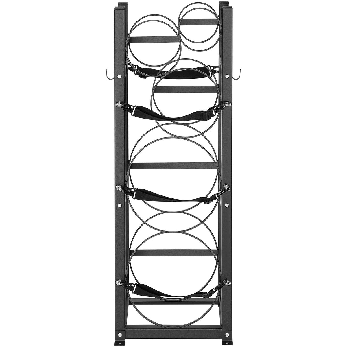 Refrigerant Tank Rack, with 2 x 30lbs and Other 3 Small Bottle Tanks, Cylinder Tank Rack 12.79x12.99x47.12 V952-QPCFJ305MM28FNID7V0