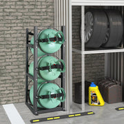 Refrigerant Tank Rack, with 3 x 30lbs Bottle Tanks, Cylinder Tank Rack 12.79x12.99x33.07 in, Refrigerant V952-QPCFJ305MM28PV5A6V0