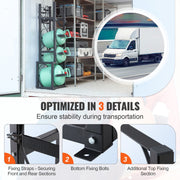 Refrigerant Tank Rack, with 1 x 50lb, 2 x 30lb and Other 3 Small Bottle Tanks, Cylinder Tank Rack V952-QPCFJ380MM30YZUVTV0