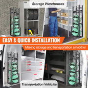 Refrigerant Tank Rack, with 1 x 50lb, 2 x 30lb and Other 3 Small Bottle Tanks, Cylinder Tank Rack V952-QPCFJ380MM30YZUVTV0