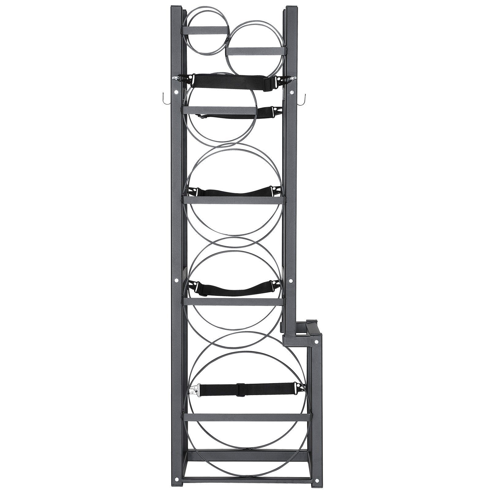 Refrigerant Tank Rack, with 1 x 50lb, 2 x 30lb and Other 3 Small Bottle Tanks, Cylinder Tank Rack V952-QPCFJ380MM30YZUVTV0