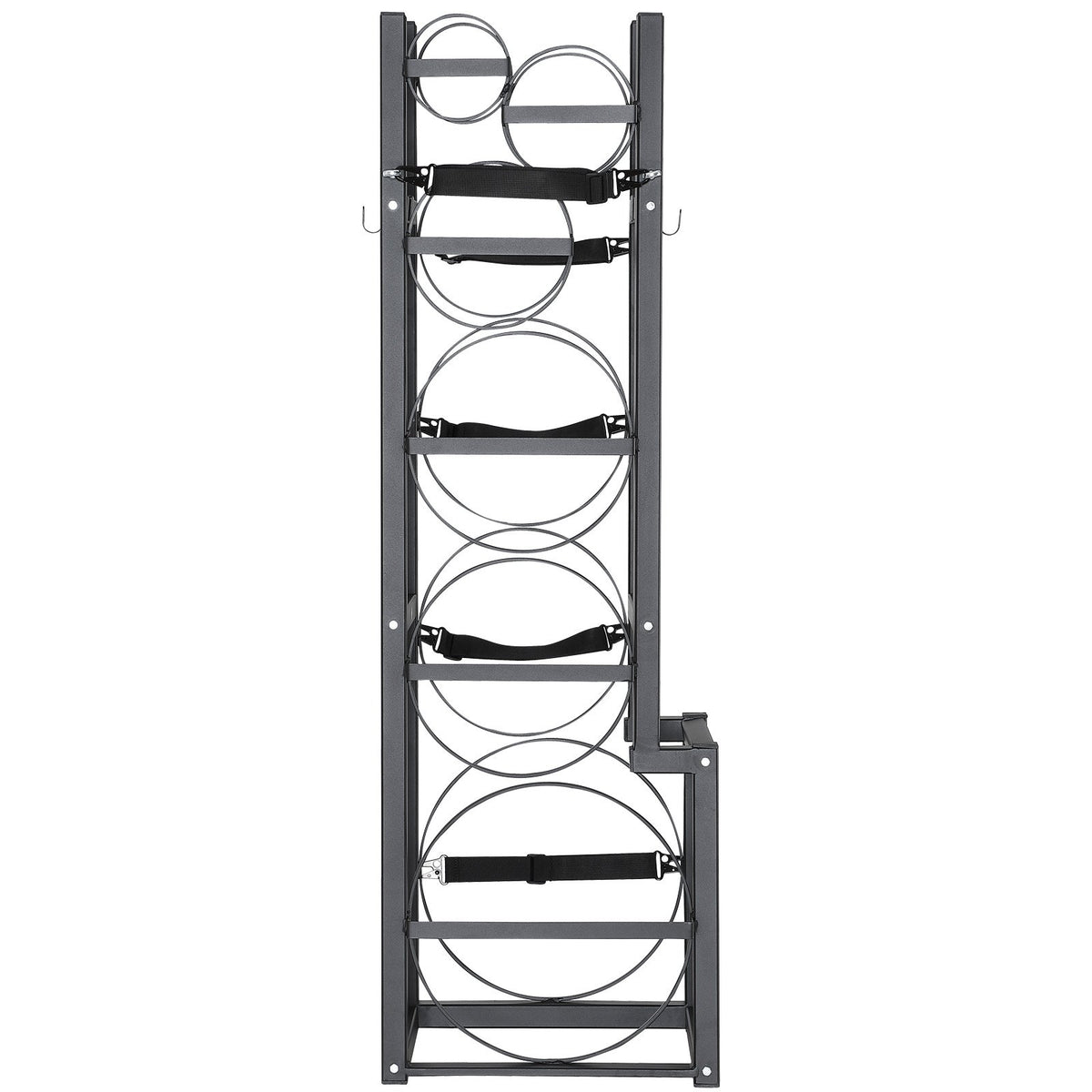 Refrigerant Tank Rack, with 1 x 50lb, 2 x 30lb and Other 3 Small Bottle Tanks, Cylinder Tank Rack V952-QPCFJ380MM30YZUVTV0