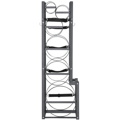 Refrigerant Tank Rack, with 1 x 50lb, 2 x 30lb and Other 3 Small Bottle Tanks, Cylinder Tank Rack V952-QPCFJ380MM30YZUVTV0