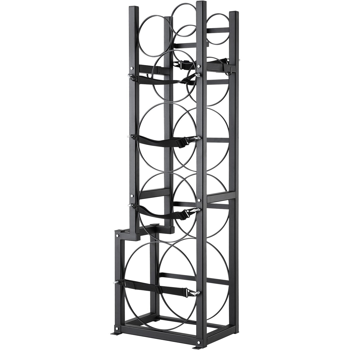Refrigerant Tank Rack, with 1 x 50lb, 2 x 30lb and Other 3 Small Bottle Tanks, Cylinder Tank Rack V952-QPCFJ380MM30YZUVTV0