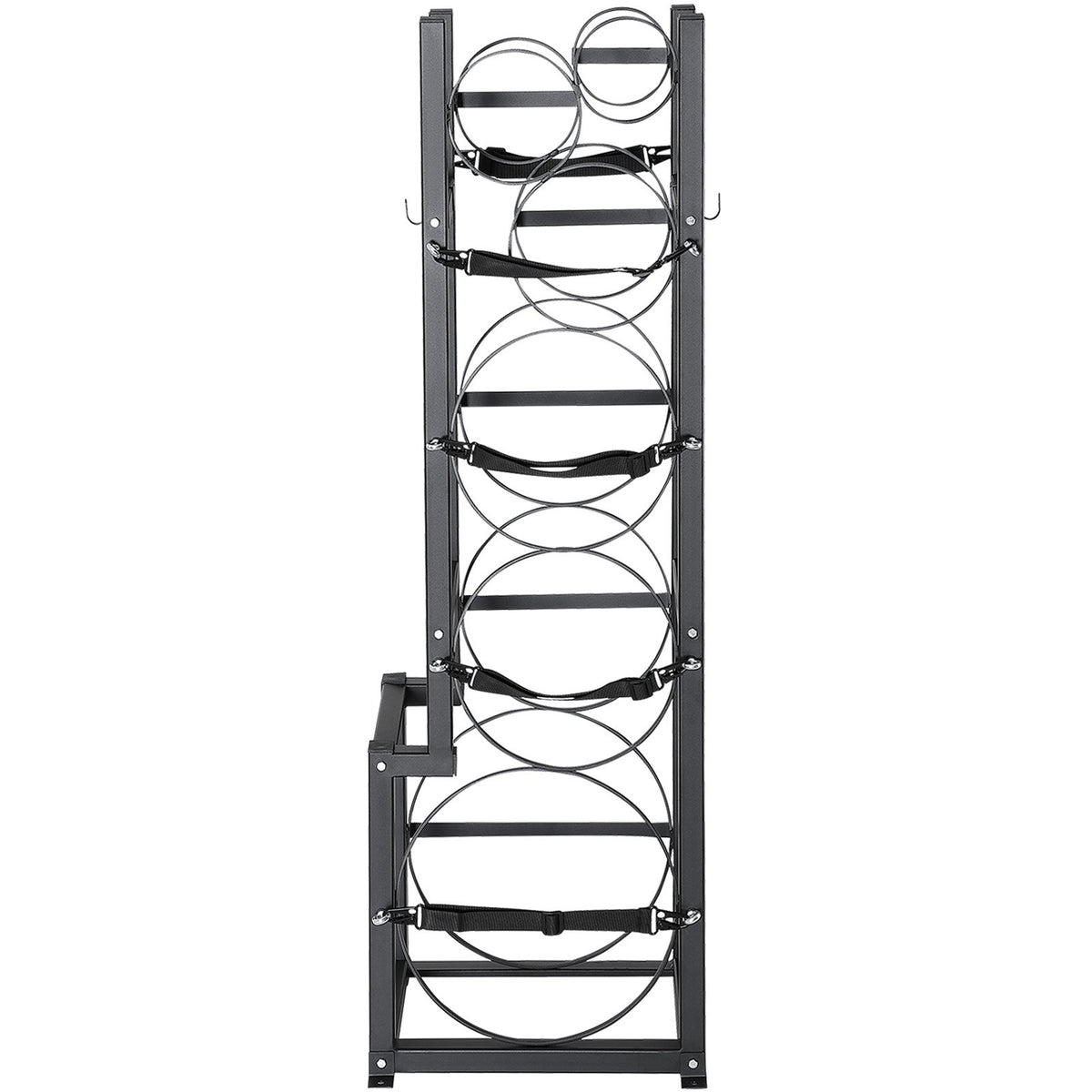 Refrigerant Tank Rack, with 1 x 50lb, 2 x 30lb and Other 3 Small Bottle Tanks, Cylinder Tank Rack V952-QPCFJ380MM30YZUVTV0