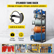 Refrigerant Tank Rack Cylinder Tank Rack w/ 1*50lb 2*30lb &3 Small Bottles V952-QPJ1X50BJ2X30B001V0