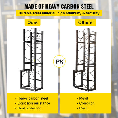Refrigerant Tank Rack Cylinder Tank Rack w/ 1*50lb 2*30lb &3 Small Bottles V952-QPJ1X50BJ2X30B001V0