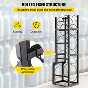 Refrigerant Tank Rack Cylinder Tank Rack w/ 1*50lb 2*30lb &3 Small Bottles V952-QPJ1X50BJ2X30B001V0