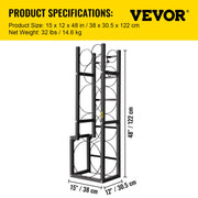 Refrigerant Tank Rack Cylinder Tank Rack w/ 1*50lb 2*30lb &3 Small Bottles V952-QPJ1X50BJ2X30B001V0