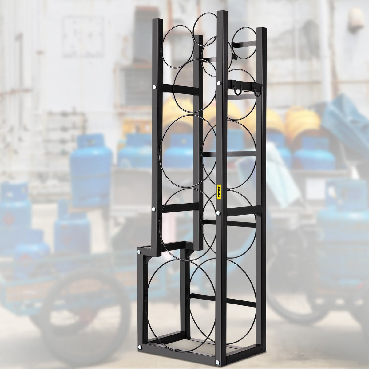 Refrigerant Tank Rack Cylinder Tank Rack w/ 1*50lb 2*30lb &3 Small Bottles V952-QPJ1X50BJ2X30B001V0