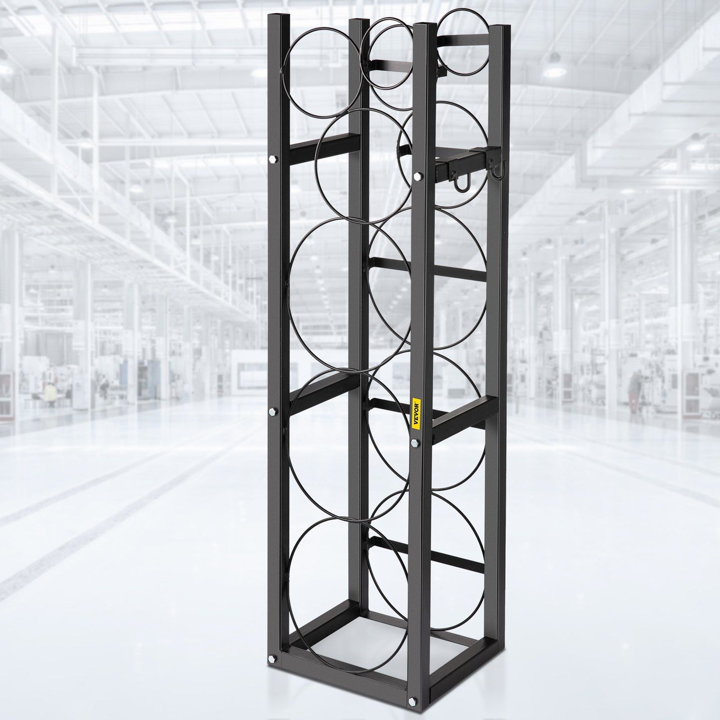 Refrigerant Tank Rack with 3x30lb and Other 3 Saving Space, Cylinder Tank Rack 46x13x4-inch, Refrigerant V952-QPJ3X30BJQT000001V0