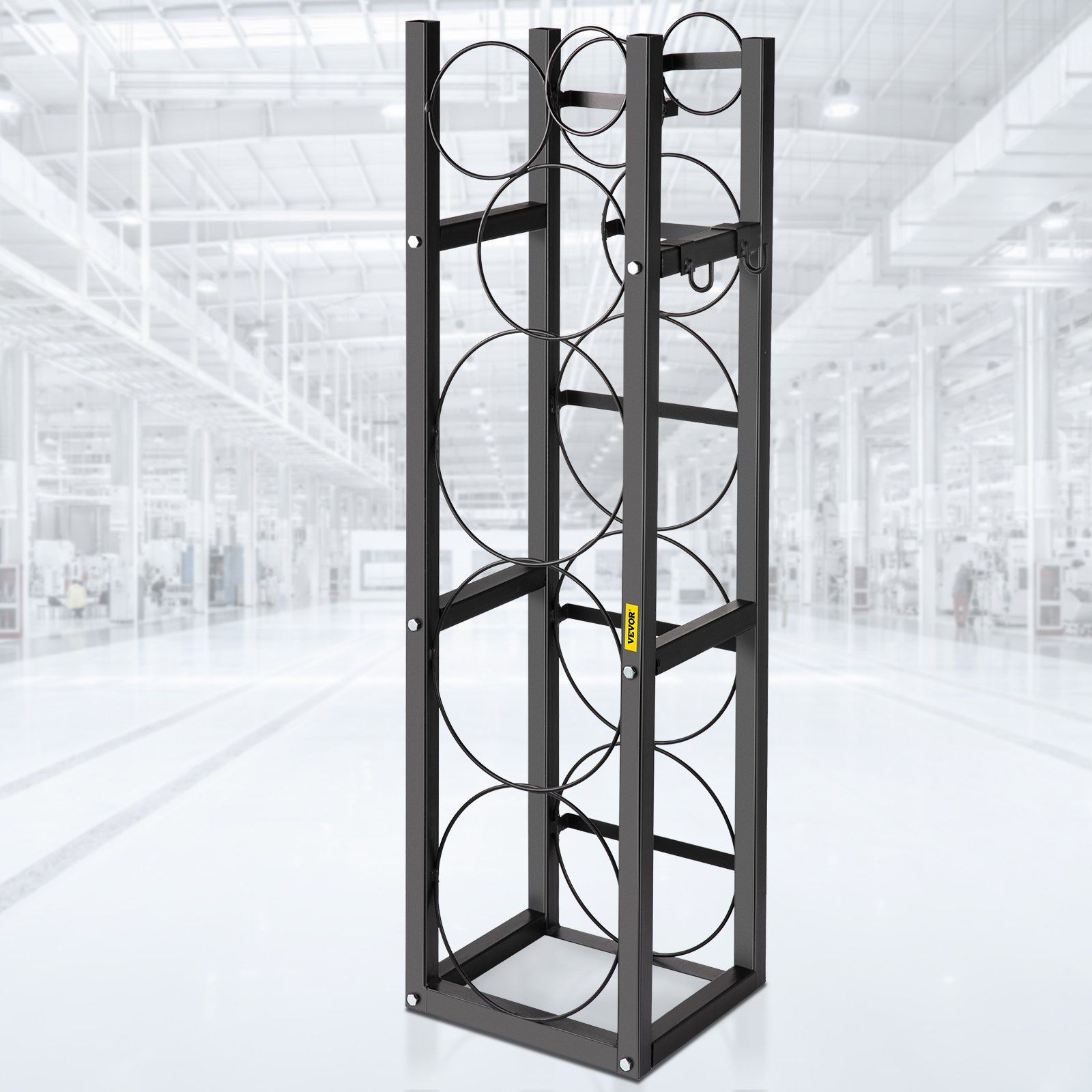 Refrigerant Tank Rack with 3x30lb and Other 3 Saving Space, Cylinder Tank Rack 46x13x4-inch, Refrigerant V952-QPJ3X30BJQT000001V0