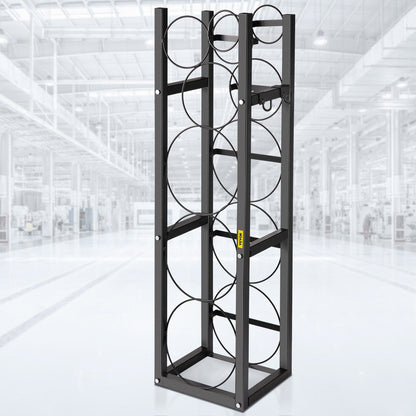 Refrigerant Tank Rack with 3x30lb and Other 3 Saving Space, Cylinder Tank Rack 46x13x4-inch, Refrigerant V952-QPJ3X30BJQT000001V0