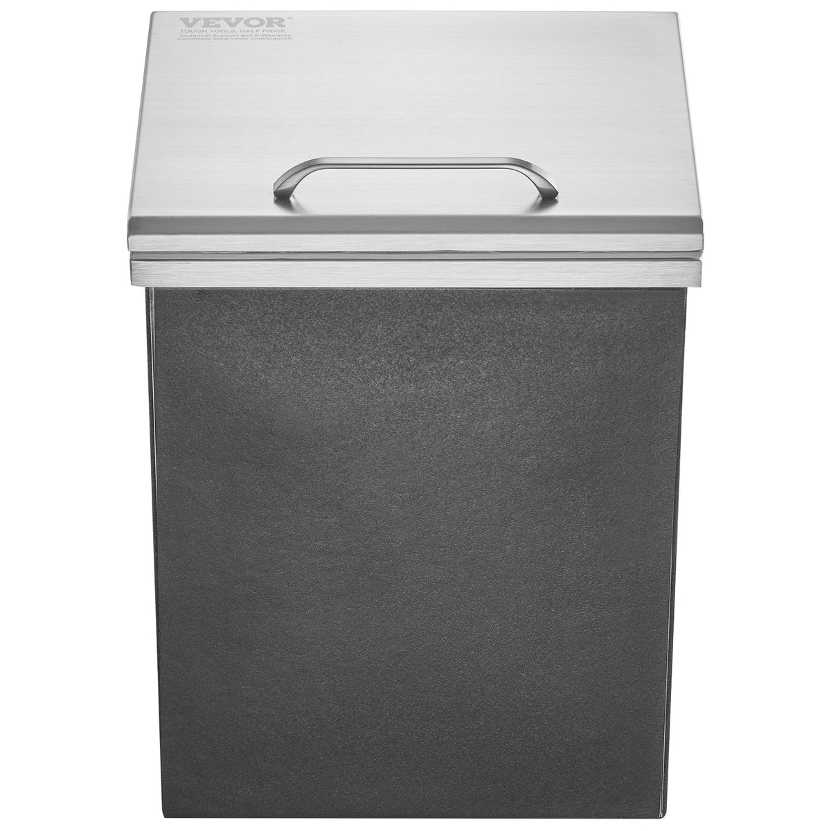 Drop in Ice Chest, 14"L x 12"W x 18"H Stainless Steel Ice Cooler, Commercial Ice Bin with Hinged Cover, 40 qt V952-QRSCBC14LX12BI5H8V0