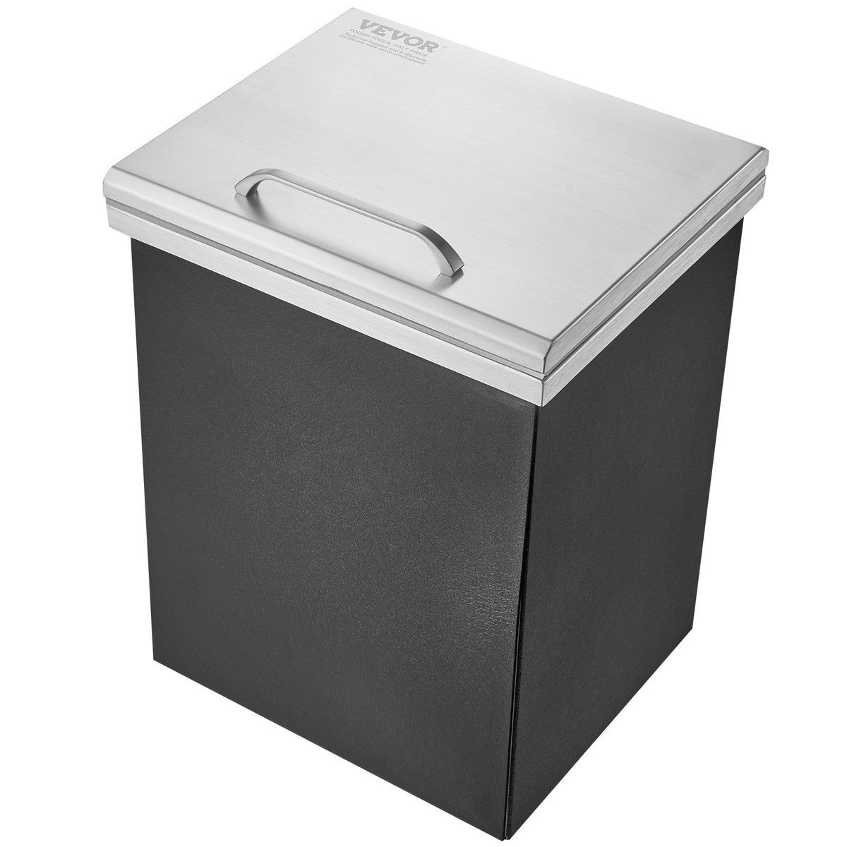 Drop in Ice Chest, 14"L x 12"W x 18"H Stainless Steel Ice Cooler, Commercial Ice Bin with Hinged Cover, 40 qt V952-QRSCBC14LX12BI5H8V0