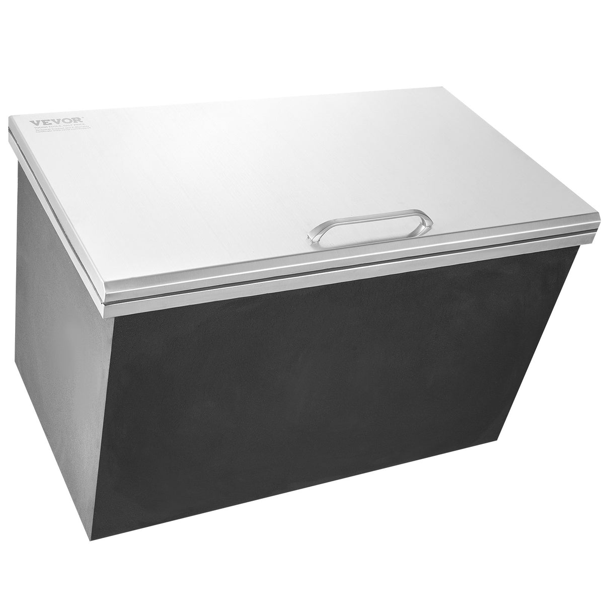 Drop in Ice Chest, 24"L x 20"W x 15"H Stainless Steel Ice Cooler, Commercial Ice Bin with Hinged Cover, 40 qt V952-QRSCBCFG20LXN50MQV0