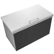 Drop in Ice Chest, 24"L x 20"W x 15"H Stainless Steel Ice Cooler, Commercial Ice Bin with Hinged Cover, 40 qt V952-QRSCBCFG20LXN50MQV0