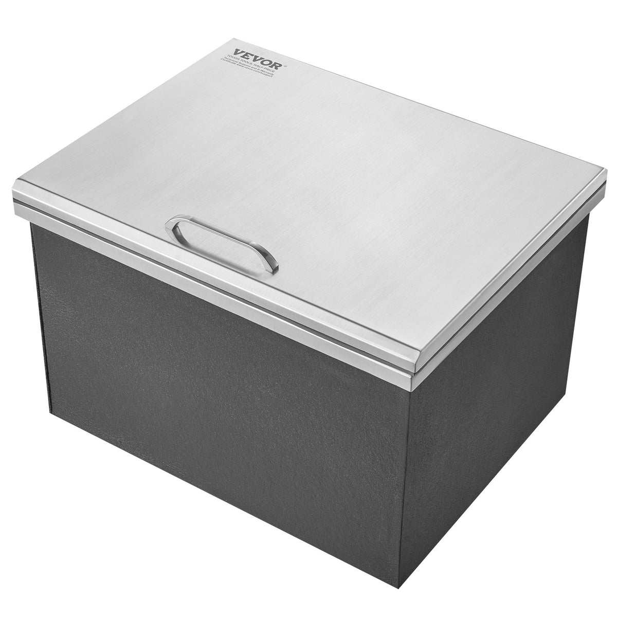 Drop in Ice Chest, 20"L x 16"W x 13"H Stainless Steel Ice Cooler, Commercial Ice Bin with Hinged Cover, 40 qt V952-QRSCBCFG20LXPDP5CV0