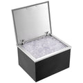 Drop in Ice Chest, 28"L x 16"W x 17"H Stainless Steel Ice Cooler, Commercial Ice Bin with Hinged Cover, 40 qt V952-QRSCBCFG28LXBJ5RTV0