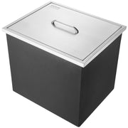 Drop in Ice Chest, 21"L x 17"W x 18"H Stainless Steel Ice Cooler, Commercial Ice Bin with Cover, 40 qt V952-QRSCBCGG21LXE233EV0