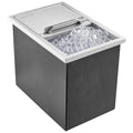 Drop in Ice Chest, 18"L x 12"W x 14.5"H Stainless Steel Ice Cooler, Commercial Ice Bin with Sliding Cover, V952-QRSCBCHG18LXZOFABV0