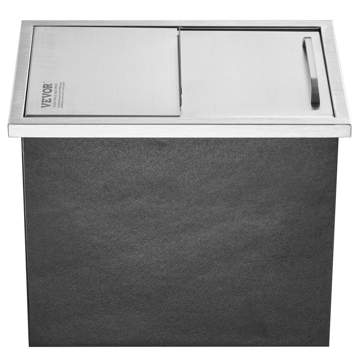 Drop in Ice Chest, 18"L x 12"W x 14.5"H Stainless Steel Ice Cooler, Commercial Ice Bin with Sliding Cover, V952-QRSCBCHG18LXZOFABV0