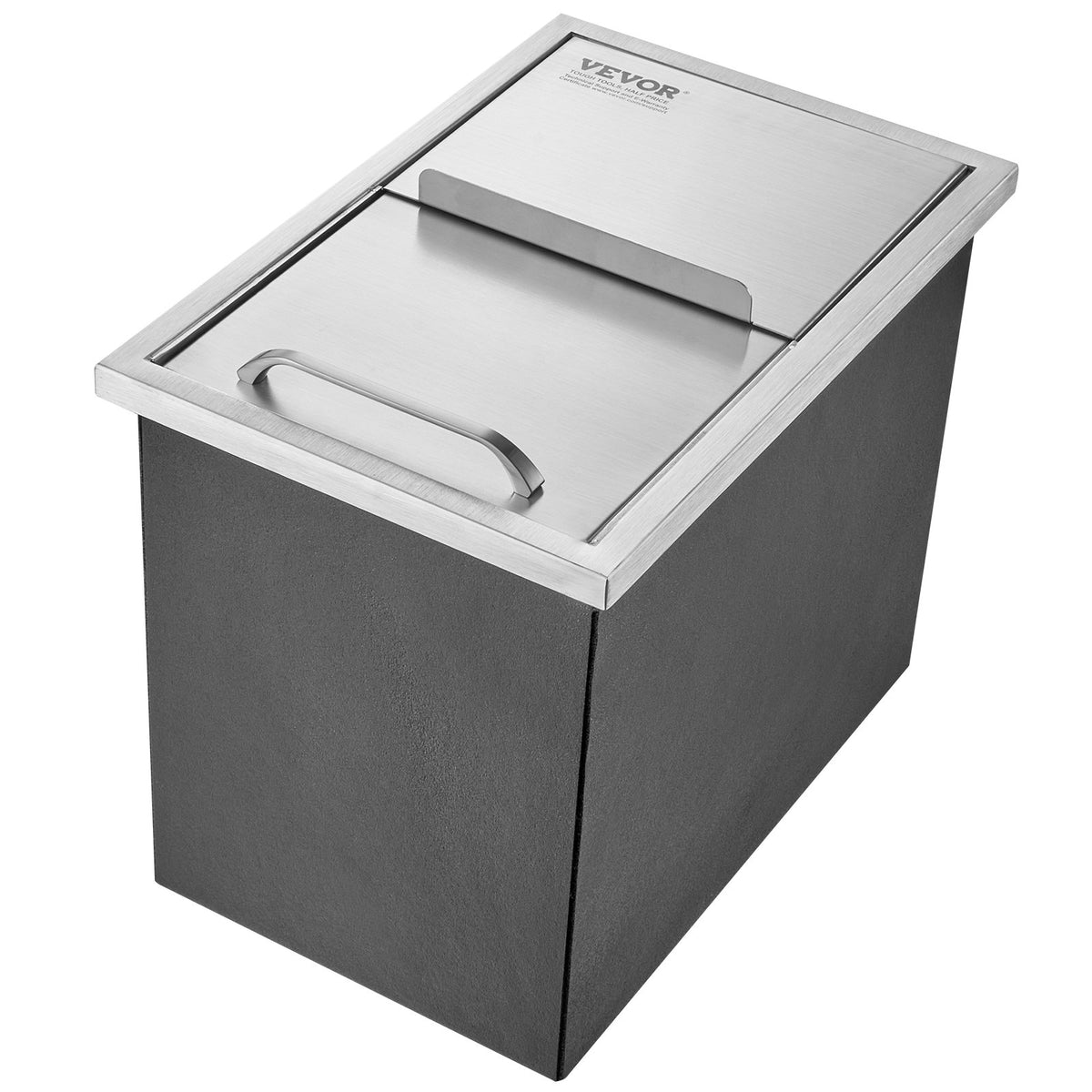 Drop in Ice Chest, 18"L x 12"W x 14.5"H Stainless Steel Ice Cooler, Commercial Ice Bin with Sliding Cover, V952-QRSCBCHG18LXZOFABV0