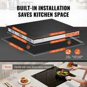 Built-in Electric Cooktop Radiant Ceramic Cooktop 4 Burners 23.2x20.5 inch V952-QRSDTL7200WHA4IGNV3