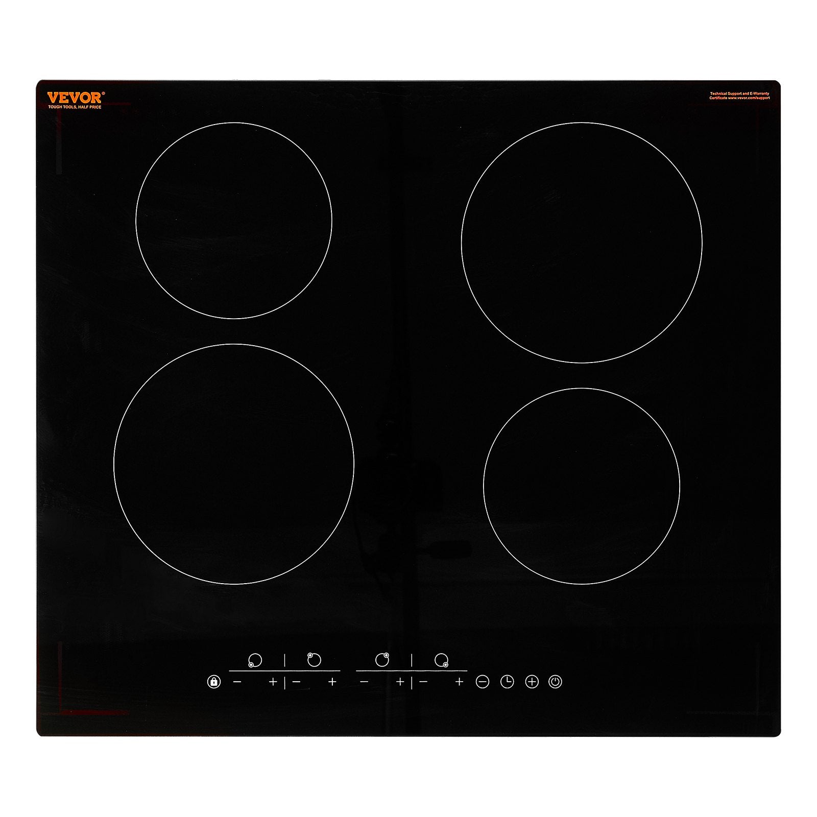 Built-in Electric Cooktop Radiant Ceramic Cooktop 4 Burners 23.2x20.5 inch V952-QRSDTL7200WHA4IGNV3