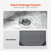25 inch Kitchen Sink Workstation, 304 Stainless Steel Top Mount Sinks, Drop-In Single Bowl Farmhouse Basin V952-QRSSCTSPDC255JJGGV0